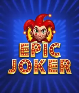 Enter the colorful world of the Epic Joker game by Relax Gaming, highlighting a mischievous joker with a flaming hairstyle set against a luminous blue background. This image portrays the light-hearted spirit of classic slots, perfect for fans of classic casino aesthetics, providing a captivating adventure.