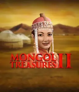 Step into the vibrant heritage of Mongolia with Mongol Treasures 2 slot by Endorphina, highlighting a graceful Mongolian woman dressed in traditional attire against a sunset-lit Mongolian steppe backdrop. This image portrays the spirit of Mongolian culture, offering a distinctive gaming experience. 