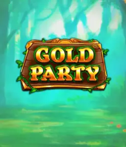 Step into the enchanted forest of Gold Party slot by Pragmatic Play, featuring a rustically styled wooden sign decorated with golden letters. The setting is a green forest that adds a touch of enchantment to the game's theme. Ideal for fans of nature-themed slots, providing a whimsical gaming experience. 